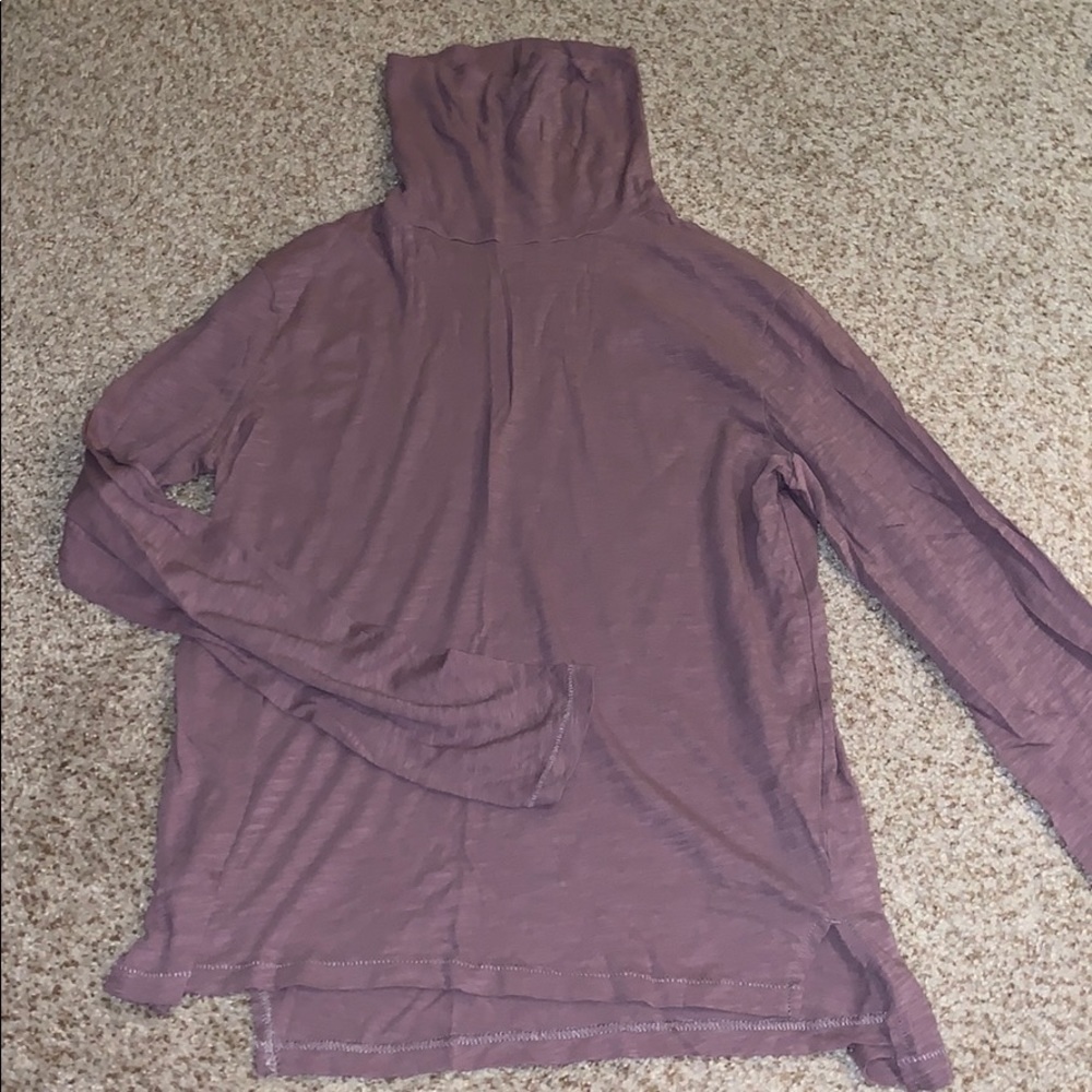 madewell purple turtleneck